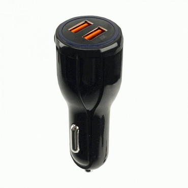 Зарядное устройство автомобильное Continent черный 3A/2*USB QA36-283BK /OEM