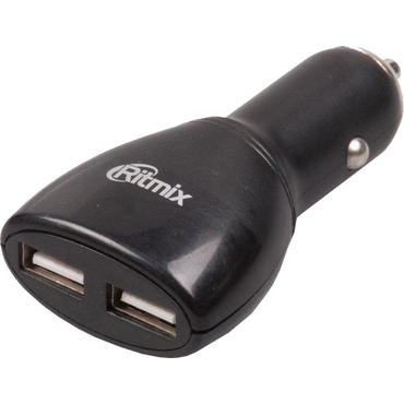 Зарядное устройство автомобильное Ritmix RM-115  2*USB black