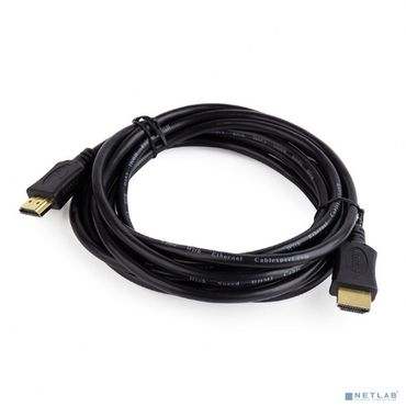 Кабель Bion HDMI v1.4, 19M/19M, 3D, 4K UHD, Ethernet, CCS, экран, позолоченные контакты, 15м, черный [BXP-CC-HDMI4L-150]