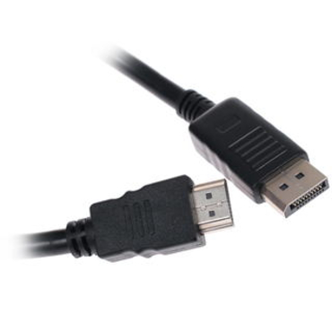 Кабель DisplayPort-HDMI Cablexpert CC-DP-HDMI-6, 1,8м, 20M/19M, черный, экран, пакет