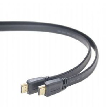 Кабель HDMI-HDMI , зол.конт., экран., черный, плоский 3м (v1.4) CC-HDMI4F-10 Gembird
