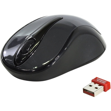 Мышь A4Tech G3-280A  беспроводная, 1200dpi, USB, чёрно-серый