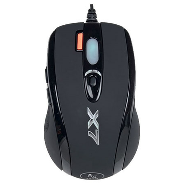 Мышь A4Tech X-718BK  игровая, 3000dpi, USB, чёрный