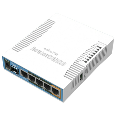 Роутер MikroTik RB962UIGS-5HACT2HNT (2,4/5ГГц) 802.11a/b/g/n/ac, 300 Мбит/с, 4x10/100/1000 Мбит/с, 1хWAN, 1хSFP, 1xUSB