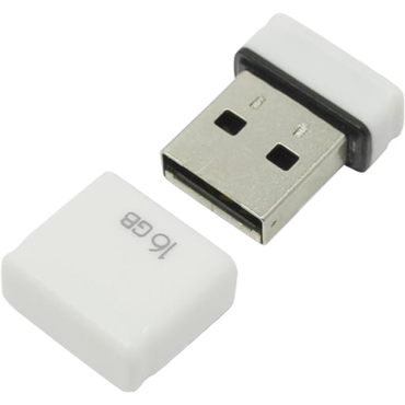 Память USB 2.0 16 GB Qumo Nano White, белый ((QM16GUD-NANO-W)