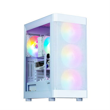 Корпус ZALMAN i4 TG, ATX, WHITE, FRONT MESH, WINDOW, 4x3.5