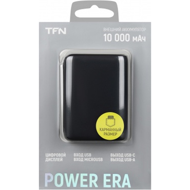 Аккумулятор внешний TFN Power Era 10, 10000mAh, черный