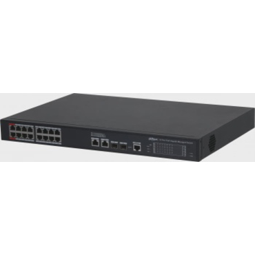 Коммутатор Dahua DH-S4220-16GT-190 (L2) 16x1Гбит/с 2SFP 16PoE 190W управляемый