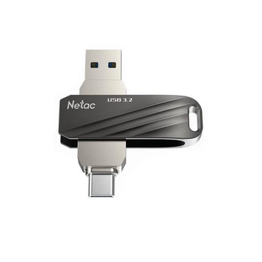 Память USB 3.0/USB Type-C 128 GB Netac US11, черный серебристый (NT03US11C-128G-32BK)