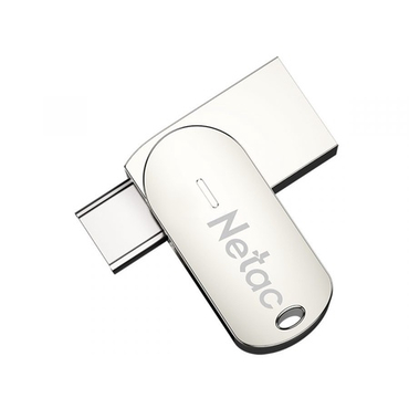 Память USB 3.0/USB Type-C 32 GB Netac U785C, металл. серебристый (NT03U785C-032G-30PN)