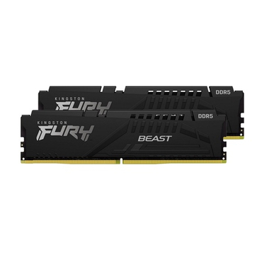 Память DIMM DDR5 32Gb (5600MHz) Kingston Fury Beast Black CL40 KF556C40BBK2-32 (2х16Gb)